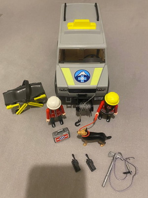 Playmobil Rescue Team used set with missing pieces