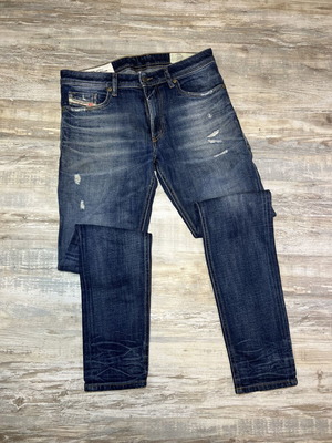 Diesel Men's Jeans W31 L34 Used Dark Wash Distressed Denim