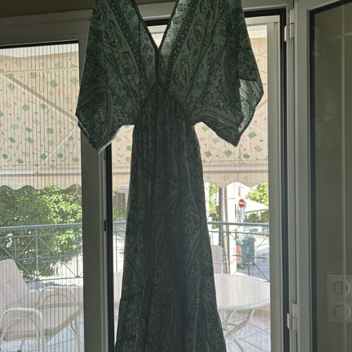Caroline Morgan summer dress, white and green, sizes L and XL