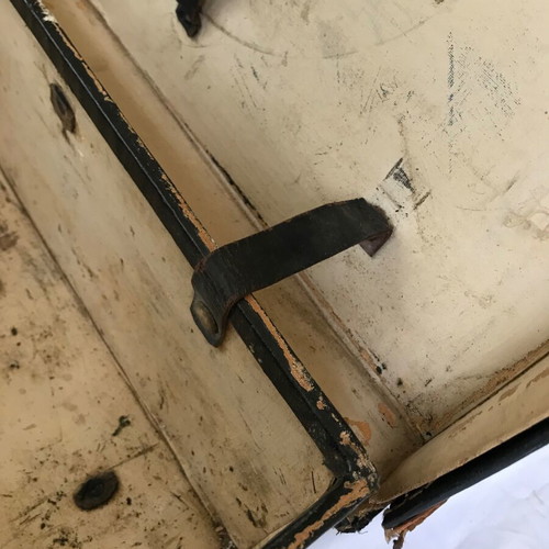 Small antique suitcase used with wear
