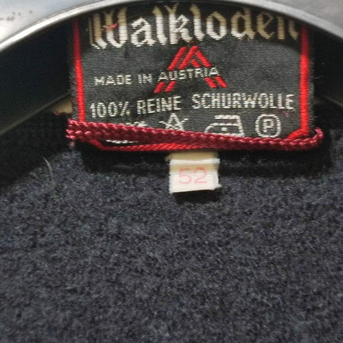 Traditional wool cardigan used from Austria size 52 blue