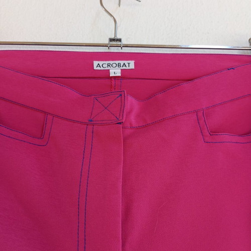 Acrobat fuchsia elastic pants with silver and blue sequins, like new, size M
