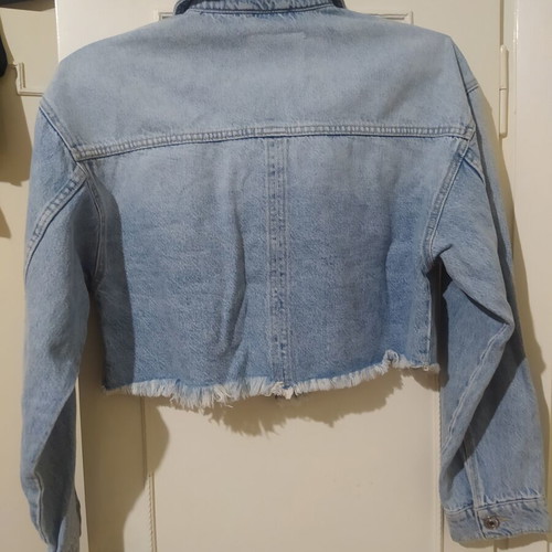 Stradivarius Cropped Jean Jacket XS like new, blue