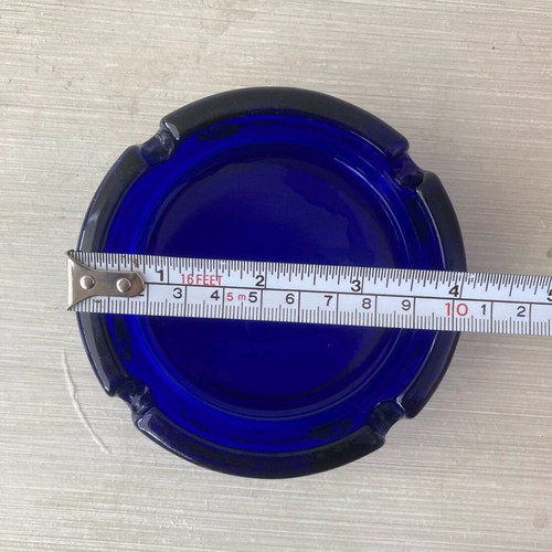 Glass promotional Ballantine’s whiskey ashtray like new
