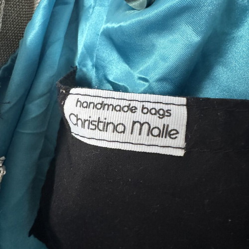 Christina Malle Shoulder Beach Bag used, large gray with eye design