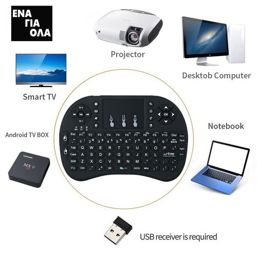Mini Wireless Keyboard with Built-in Touchpad new