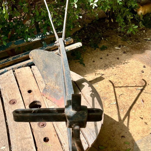 Antique plow used for outdoor decoration