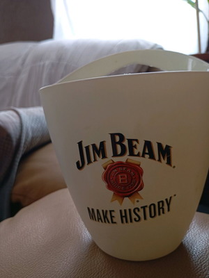 Jim Beam vintage μεγάλη πλαστική κουβάς για πάγο σαν καινούργια