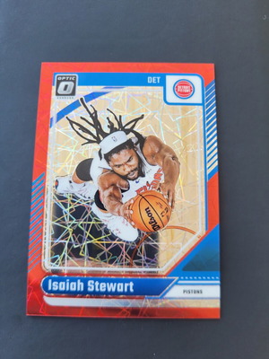 2024-25 Panini Donruss Optic Isaiah Stewart Red Velocity Prizm card like new