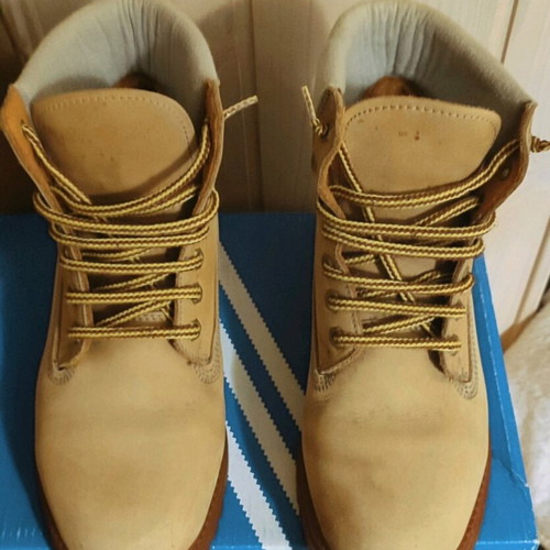Lumberjack boots used, beige brown, size 43