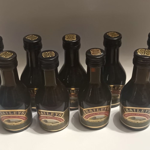Baileys miniature bottles, pack of 9, 50ml, sealed