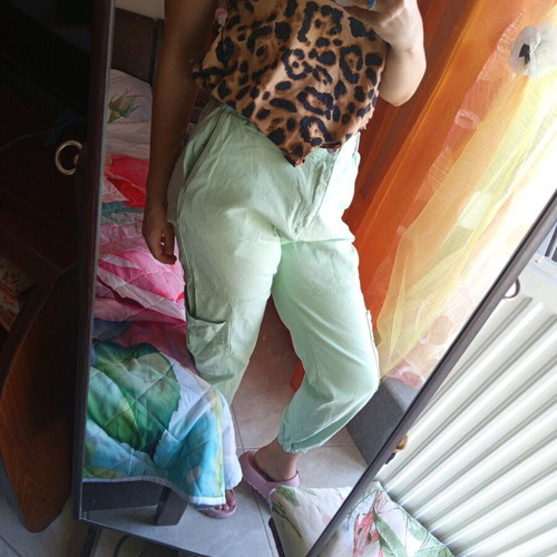 Cargo jeans pants new, mint color, size L