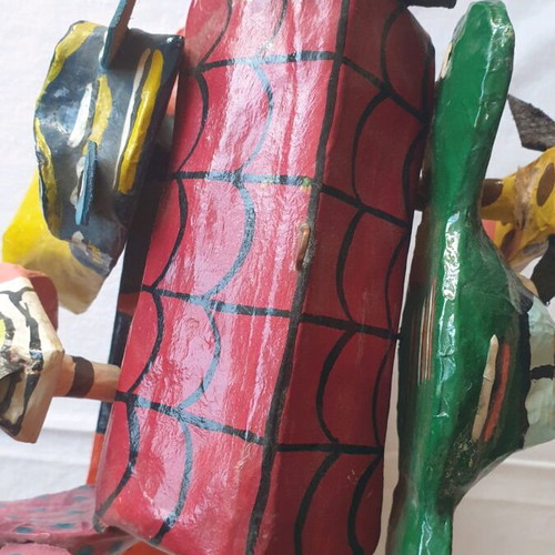 Papier-mâché animals like new, pack of 2 handmade