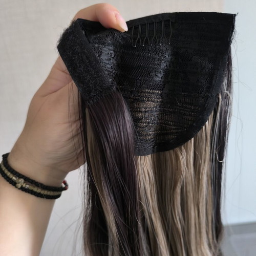 Ombre Ponytail Hair Extension with Comb and Velcro, new, 60 cm