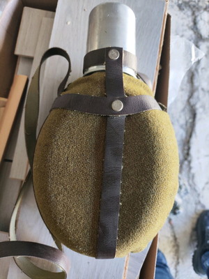 Aluminum canteen with cover, strap and cup like new