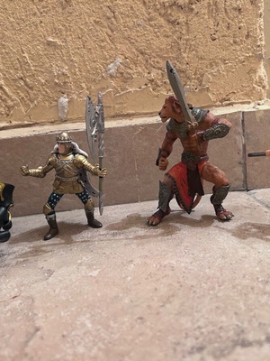 Papo figures used, set of 4 with defects