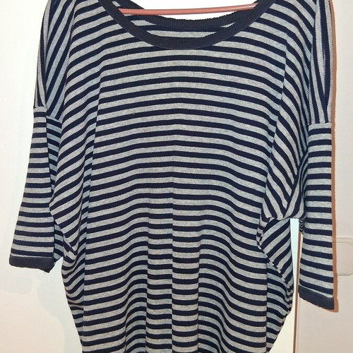 Striped blouse blue gray like new