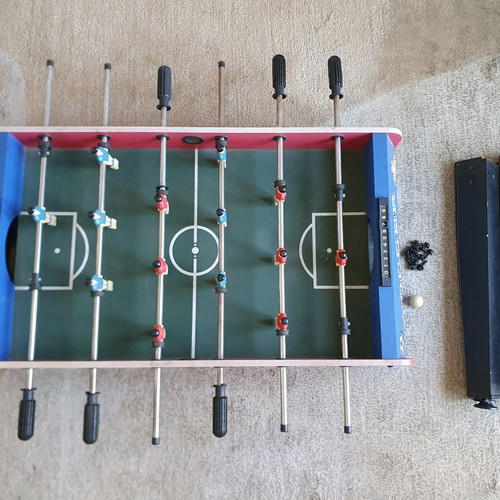 Foosball table used with one ball