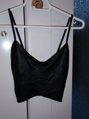 Mussa leatherette top used, black, size S