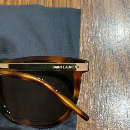 Saint Laurent unisex sunglasses like new, brown and gold