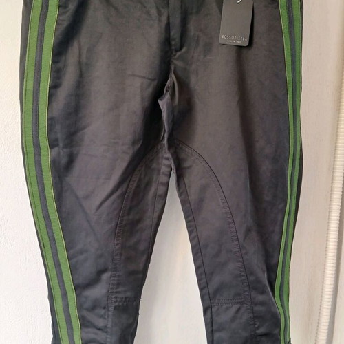 Rossodisera Capri pants new, black with green stripes