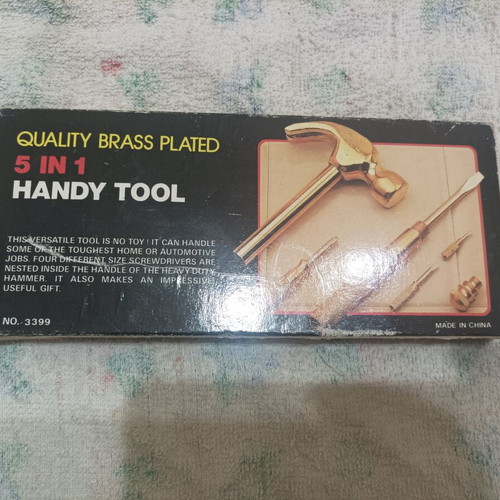 5 in 1 Handy Tool like new, collectible hammer and screwdriver