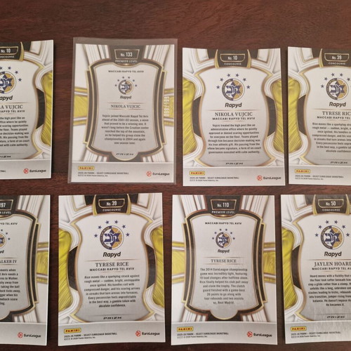 Panini Select Euroleague Macabi basketball cards pack of 8 new