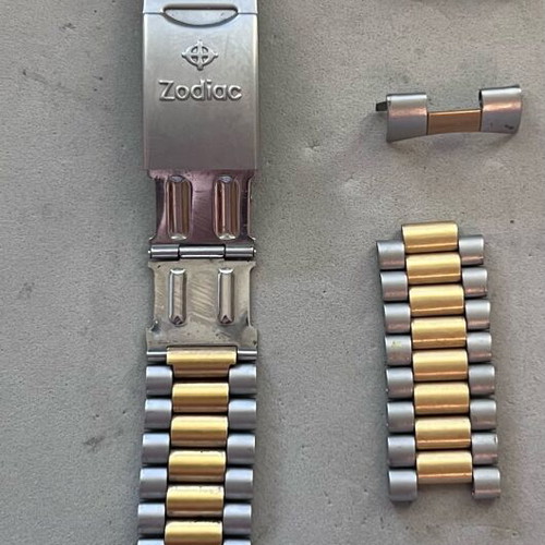 Zodiac 20mm two tone spare bracelet used