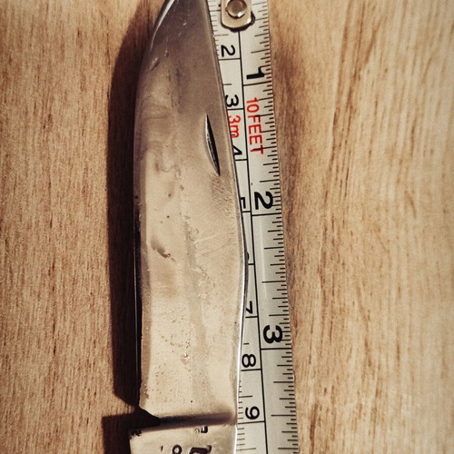 Gabrovska Nozhka Knife new, handmade with walnut and plum handles
