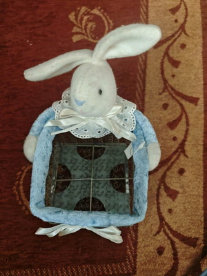 Decorative table ornament with rabbit like new