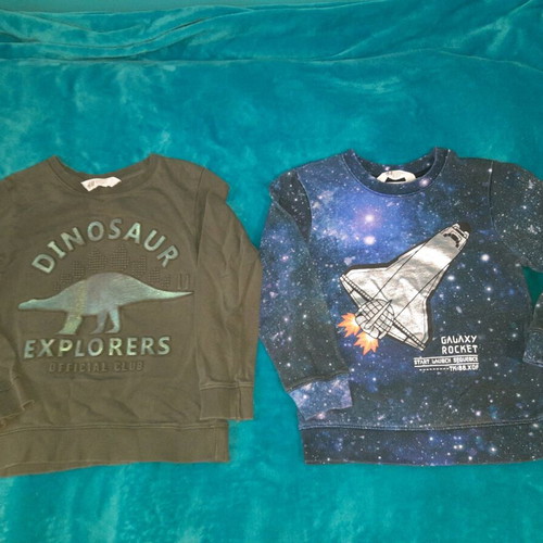 H&M blouse pack with dinosaur and rocket like new