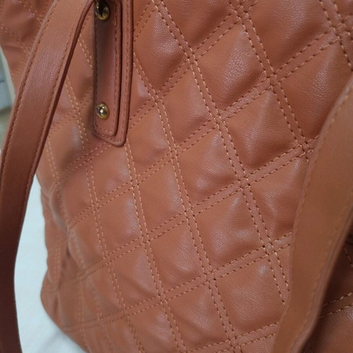Nora's Quilted Shoulder Bag Light Brown Like New