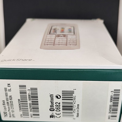 Sony Ericsson T630 Liquid Black full box used, like new