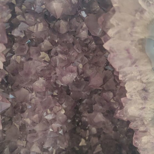Amethyst Geode new with calcite crystal from Brazil