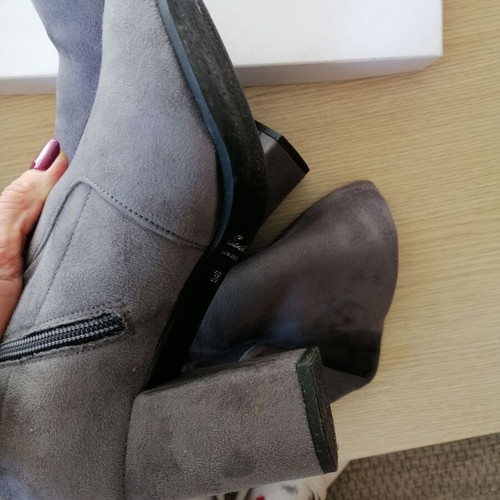 Sante over-the-knee boots new, size 38, gray suede