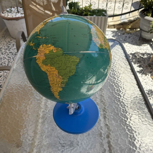 World map used, rotating globe in good condition