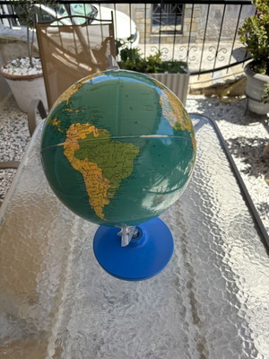 World map used, rotating globe in good condition