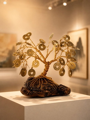 Handmade Money Tree decorative art, new
