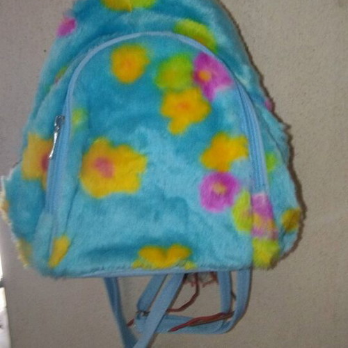 Shoulder bag new, blue with flowers