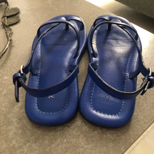 Zara leather sandals size 39 used, blue