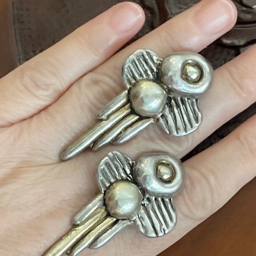 Antique Branded Silver Earrings 925 Used