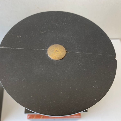 Antique tabletop clock used, marble, analog