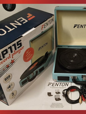 Πικάπ Fenton RP115 τιρκουάζ με Bluetooth και USB