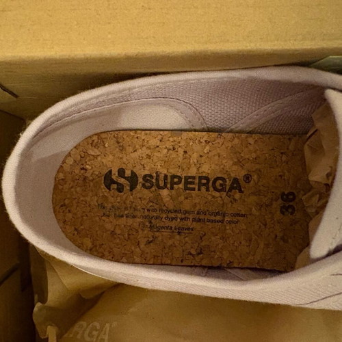 Superga women's sneakers size 36.5 new, purple canvas