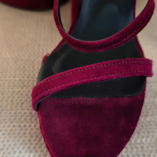 Mytilakis Burgundy High Heels Sandals size 37 like new