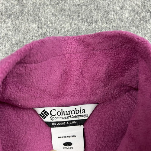 Columbia fleece jacket women's L used, pink, cottagecore style