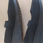 Black platform shoes with elastic strap, size 38, 3cm heel