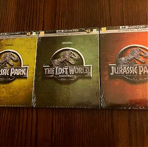 jurassic park trilogy steelbook 4κ με υποτιτλους