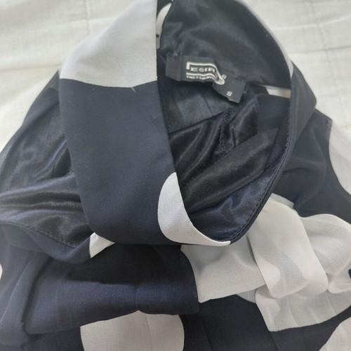 Desiree polka dot dress black and white medium size like new