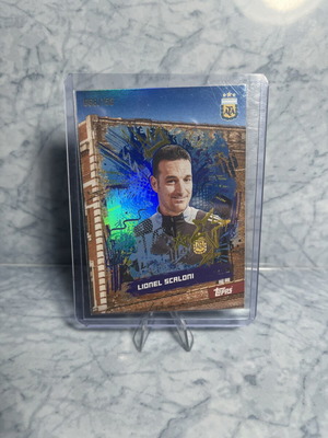 2026 Topps Argentina Team Set #30 Lionel Scaloni Block Blue /150